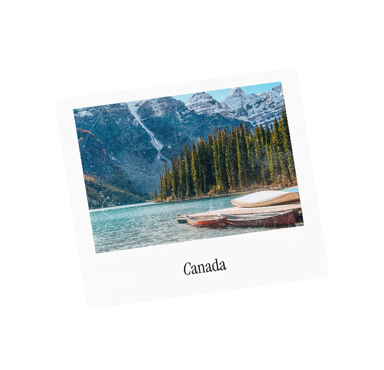 A polaroid captioned Canada